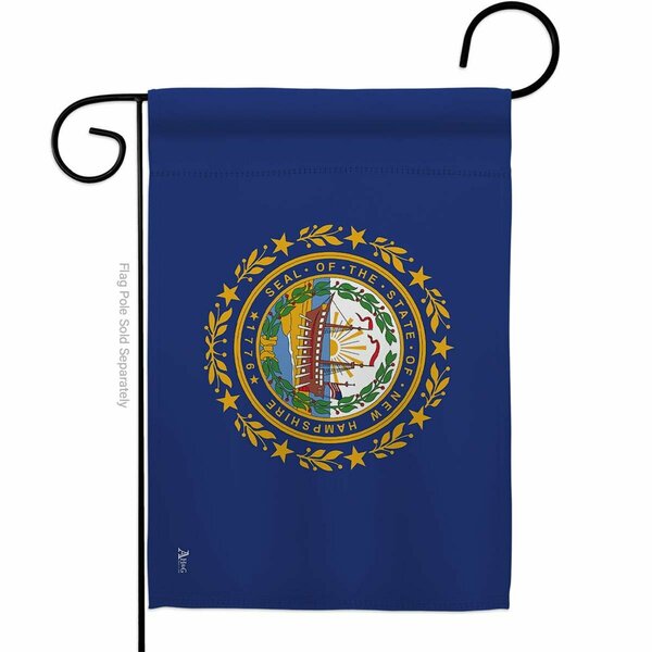 Guarderia 13 x 18.5 in. New Hampshire American State Garden Flag with Double-Sided Horizontal GU3904741